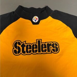 Pittsburgh Steelers Men's Long Sleeve Raglan Shirt - Gold/Black